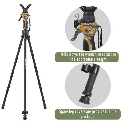 3 Leg Aluminum Support 62 Inches  Extended Length Hunting Tripod