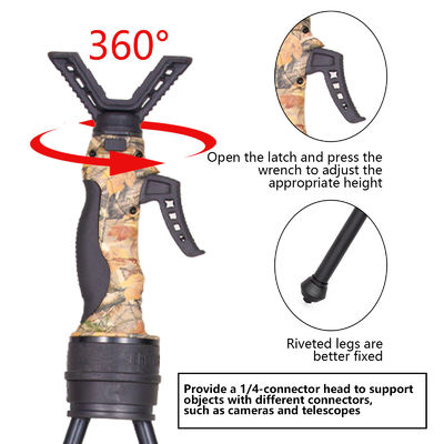 Aluminum Alloy Quick Release Leg Lock And Leg Angle Adjustment Hunting Shooting Sticks